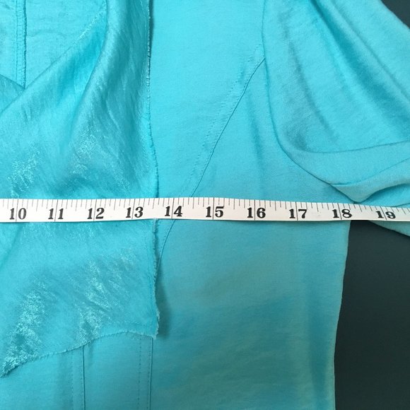 dressy Chico's aqua blue jacket - Picture 9 of 12